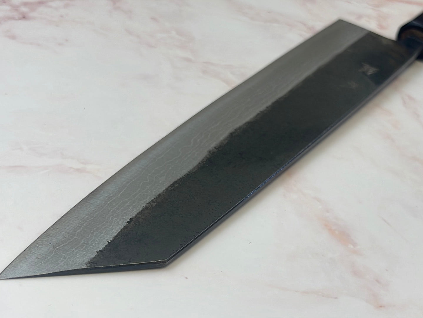 Yoshimune Kiritsuke Kurouchi 240 mm (9.4 in) Aogami (Blue) #2 Damascus (17 layers) Double-Bevel
