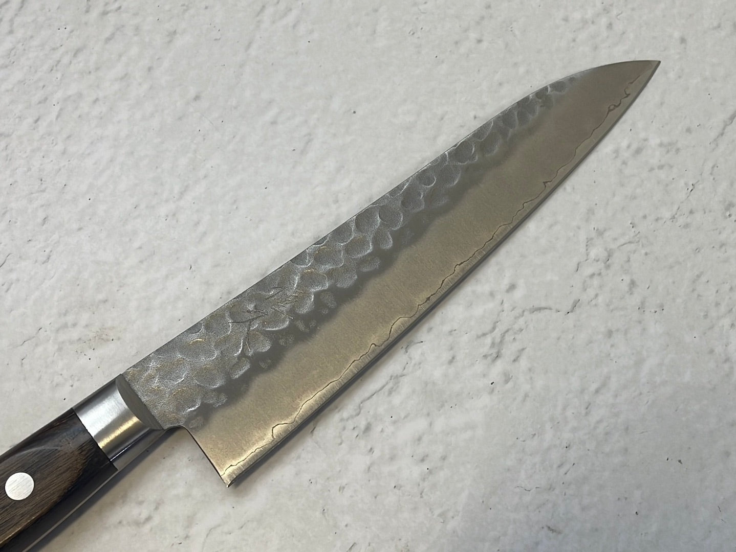 Tsunehisa AUS-8 Tsuchime Gyuto Knife 180mm Brown Pakka Wood - Made in Japan 🇯🇵