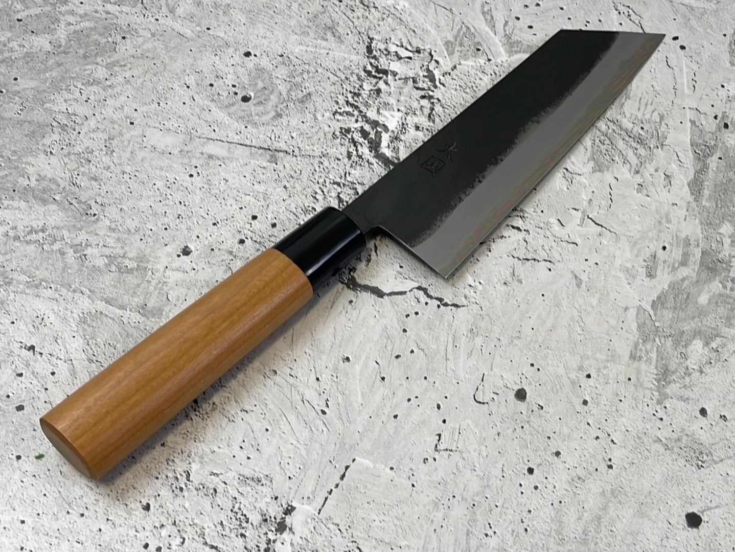 Hinokuni Shirogami #1 Bunka Knife 180mm Cherry Wood Handle - Made in Japan 🇯🇵