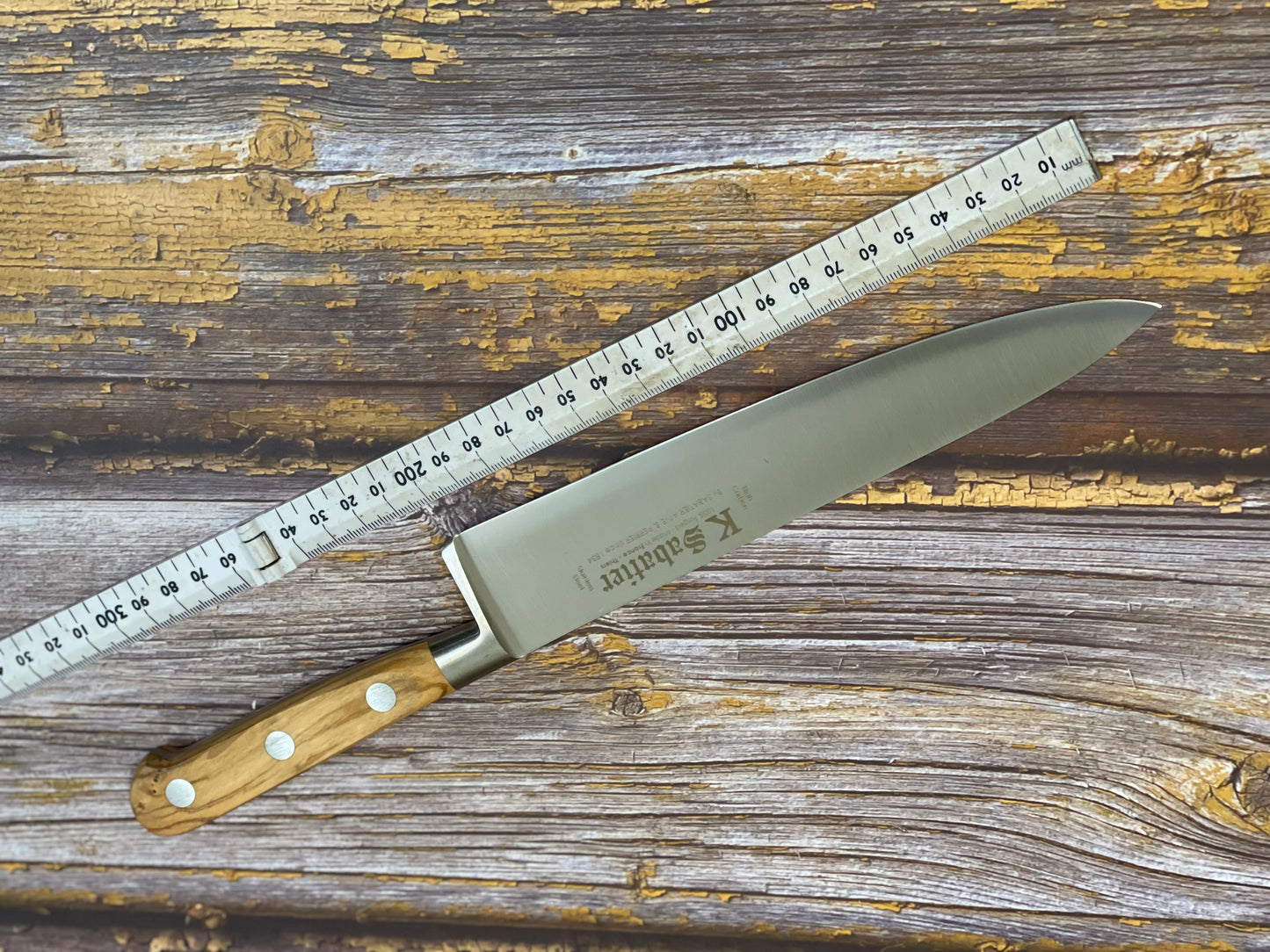 K Sabatier Chef Knife 200mm - HIGH CARBON STEEL - OLIVE WOOD HANDLE
