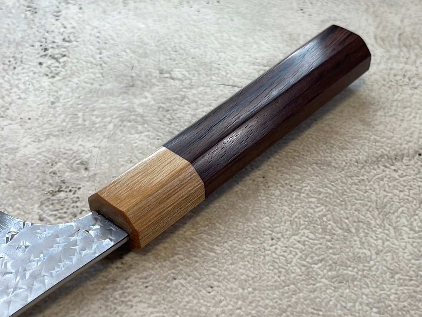 Yu Kurosaki R2(SG2) Hammered SENKO-EI WA RS8H Japanese Gyuto 210mm with Brown-Ring Octagonal Handle