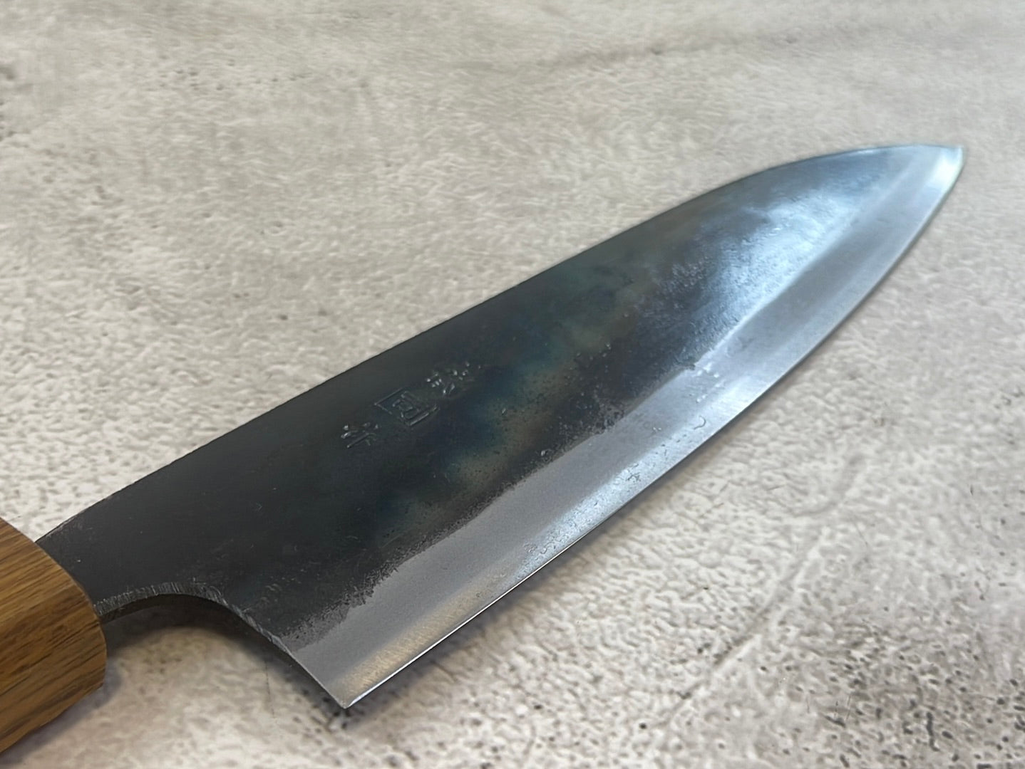 Tsukasa Shiro Kuro 180mm Gyuto- Shirogami Steel - Oak Octagnon Handle