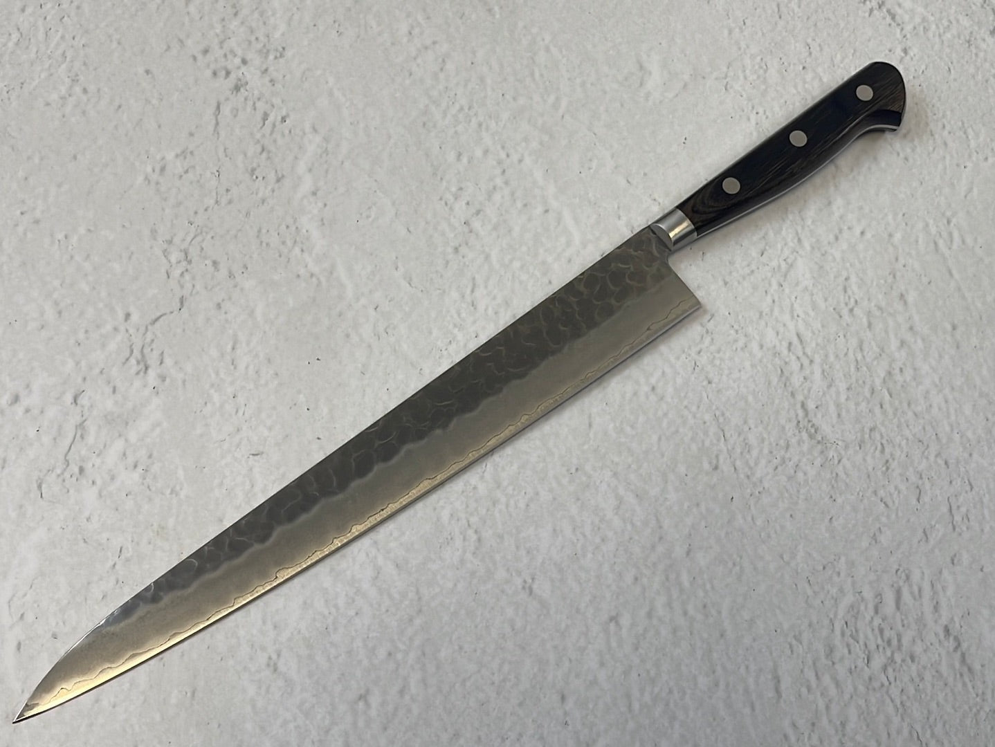 Tsunehisa AUS-8 Tsuchime Sujihiki Knife 270mm Brown Pakka Wood - Made in Japan 🇯🇵