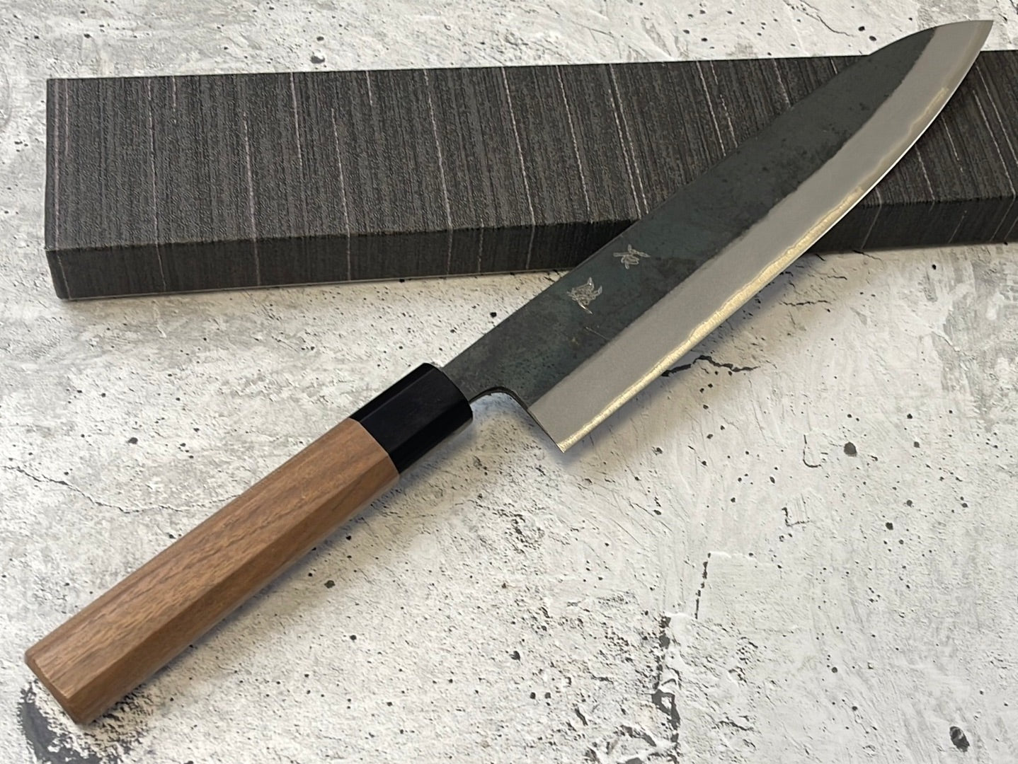 Yoshimune Gyuto Kurouchi 240 mm (9.4 in) Aogami (Blue) #2 Double-Bevel
