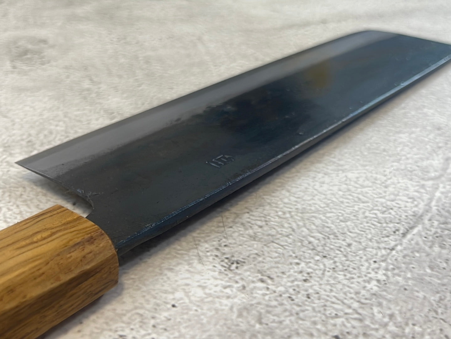 Tsukasa Shiro Kuro 180mm Nakiri - Shirogami Steel - Oak Octagnon Handle