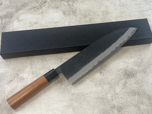 Hinokuni Shirogami #1 Santoku Knife 240mm Cherry Wood Handle - Made in Japan 🇯🇵