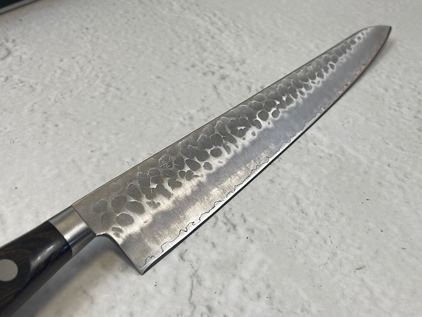 Tsunehisa AUS-8 Tsuchime Sujihiki Knife 240mm Brown Pakka Wood - Made in Japan 🇯🇵