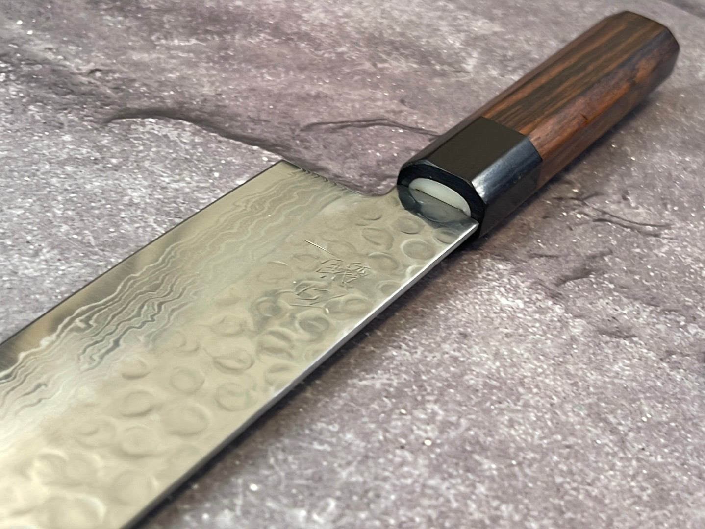 Yoshimune Gyuto Damascus Hammered Finish Knife 210 mm (9.4 in) Stainless clad Aus10