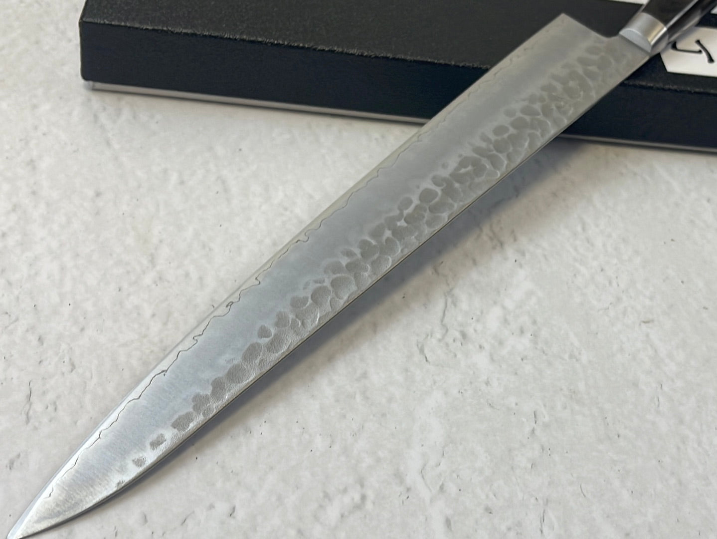 Tsunehisa AUS-8 Tsuchime Sujihiki Knife 240mm Brown Pakka Wood - Made in Japan 🇯🇵