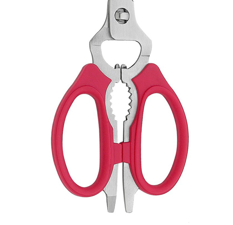 MESSERMEISTER Red Take-Apart Kitchen Scissors 8 Inch | Multi-Purpose