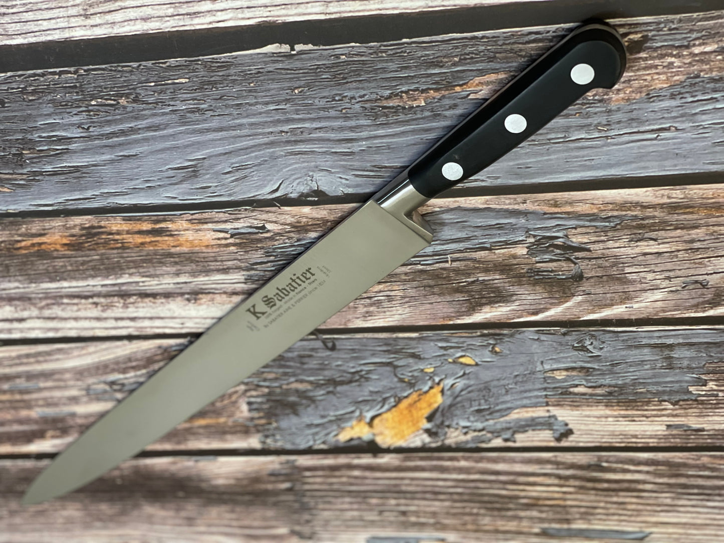K Sabatier Authentique Slicing Knife 300mm - HIGH CARBON STEEL Made In France