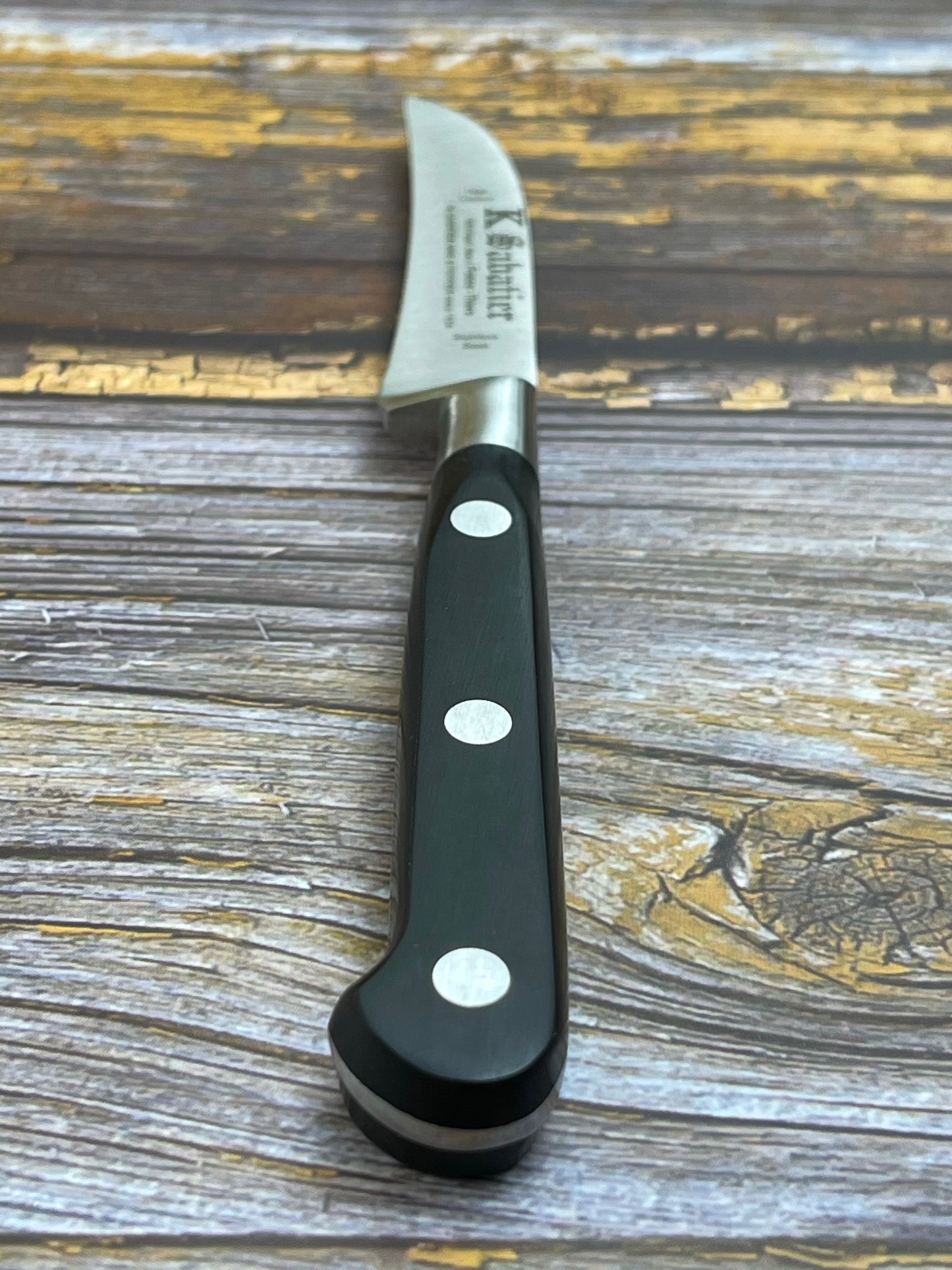K Sabatier Authentique Curbed Paring Knife 8cm - High Carbon Steel