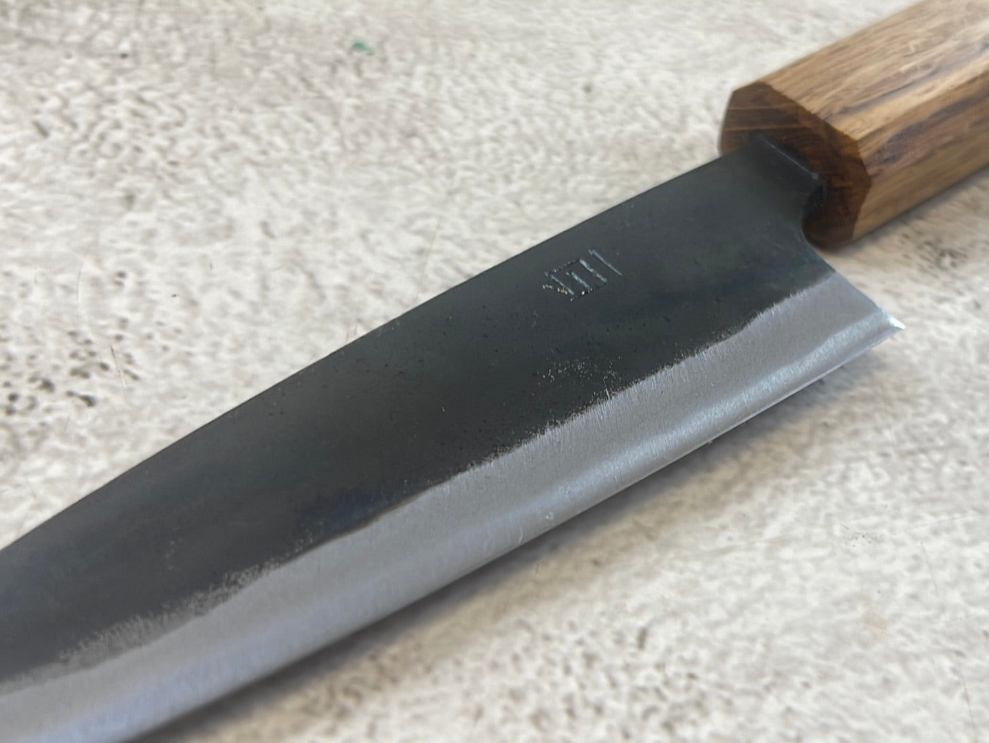 Tsukasa Shiro Kuro 120mm Yanagi- Shirogami Steel - Oak Octagnon Handle
