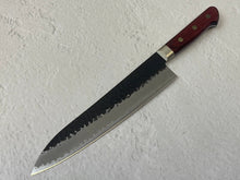 Load image into Gallery viewer, Tsunehisa Aogami Super Kuro Tsutime Gyuto Knife 210mm  Red Pakka Wood Handle - Made in Japan 🇯🇵