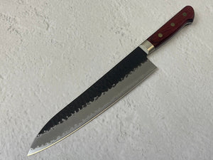 Tsunehisa Aogami Super Kuro Tsutime Gyuto Knife 210mm  Red Pakka Wood Handle - Made in Japan 🇯🇵