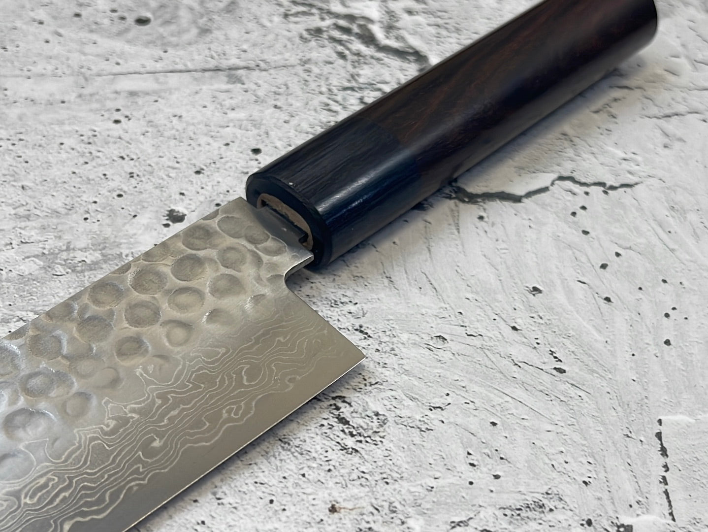 Tsunehisa VG10 Suminagashi Tsuchime Santoku 185mm Rosewood Handle Made in Japan 🇯🇵