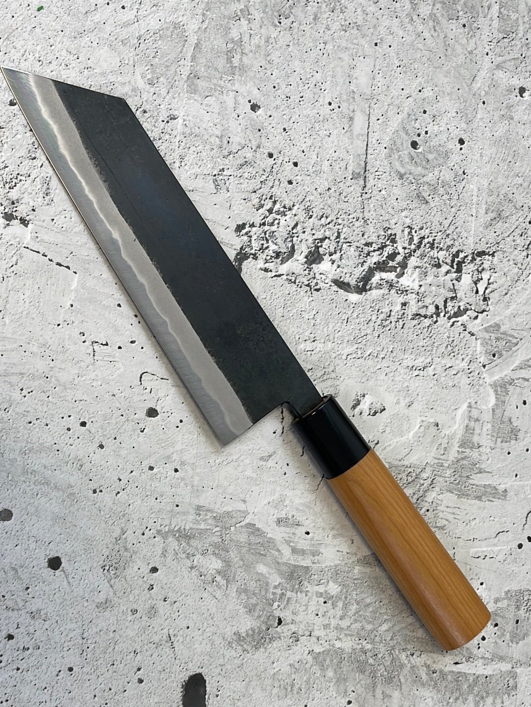 Hinokuni Shirogami #1 Bunka Knife 180mm Cherry Wood Handle - Made in Japan 🇯🇵