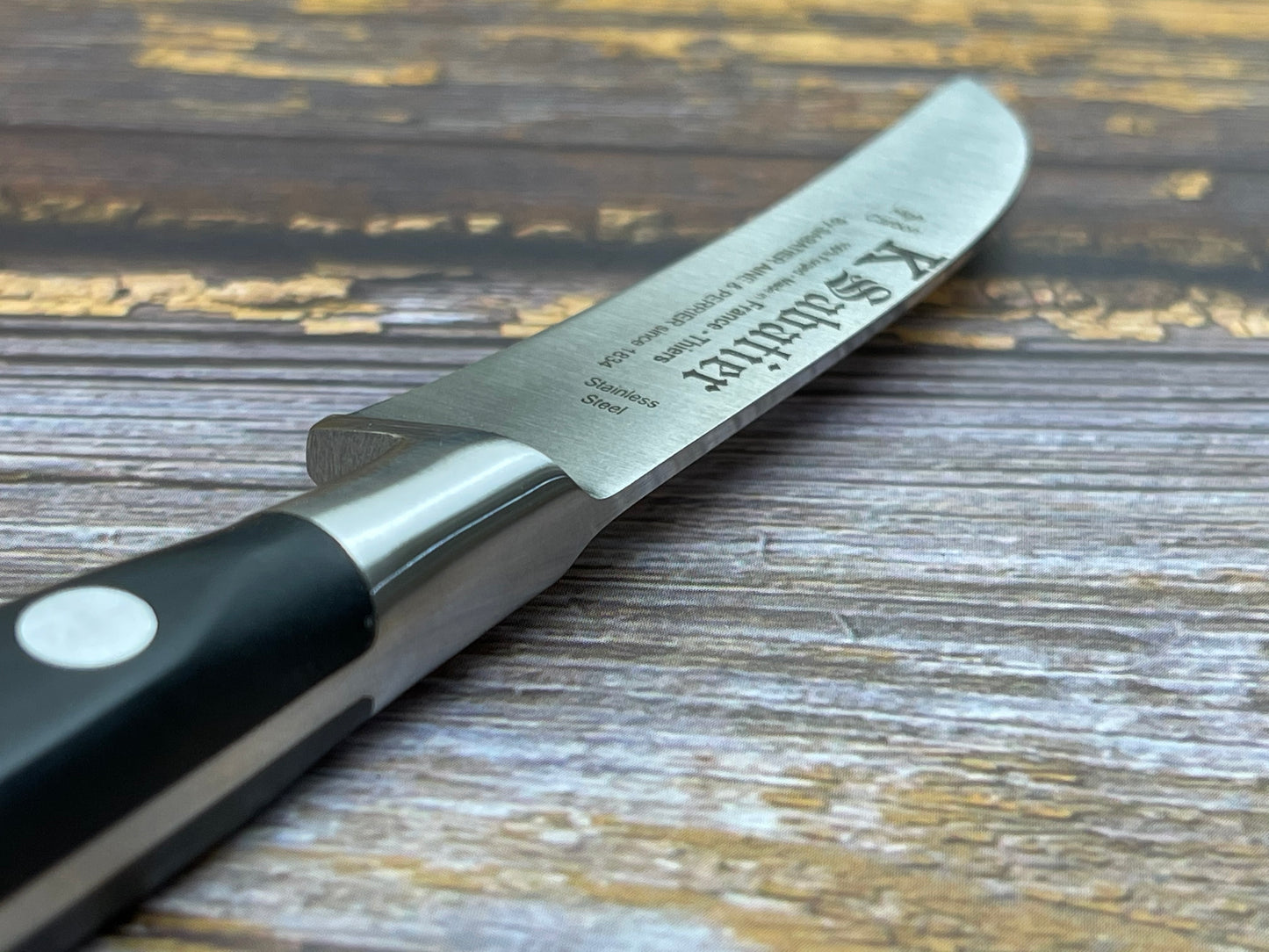 K Sabatier Authentique Curbed Paring Knife 8cm - High Carbon Steel