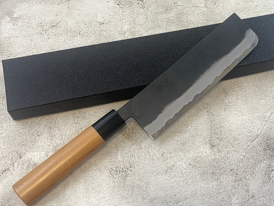 Hinokuni Shirogami #1 Nakiri Knife 180mm Cherry Wood Handle - Made in Japan 🇯🇵
