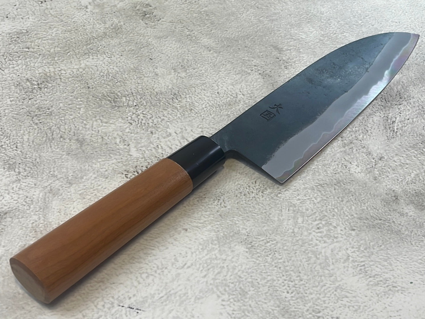Hinokuni Shirogami #1 Santoku Knife 210mm Cherry Wood Handle - Made in Japan 🇯🇵