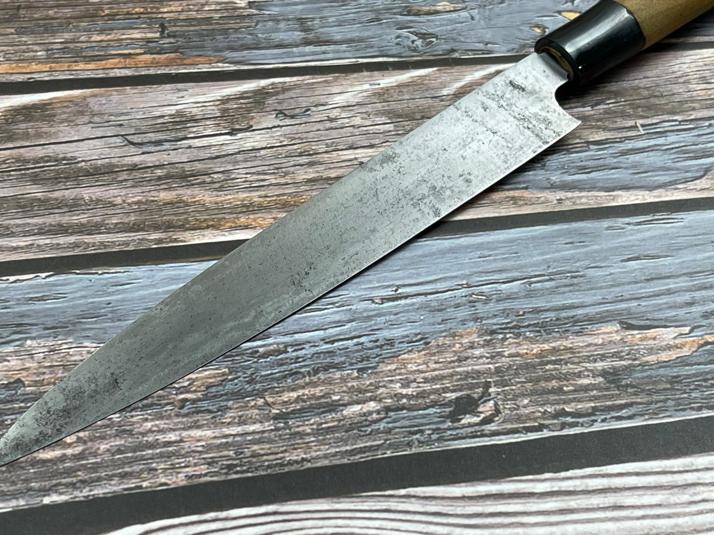 Vintage Japanese Yanagiba Knife 200mm Made in Japan 🇯🇵 Carbon Steel 95