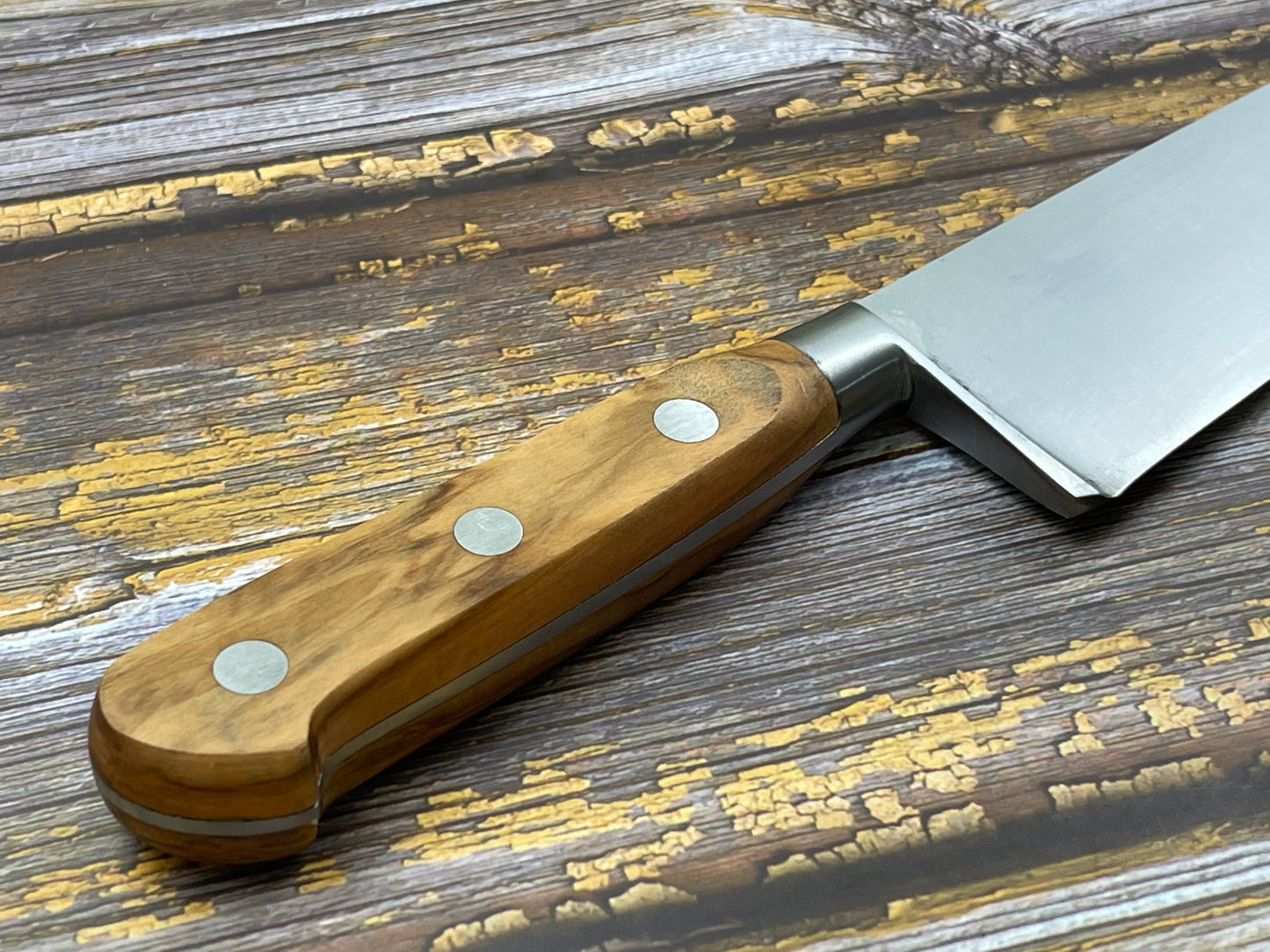K Sabatier Chef Knife 230mm - CARBON STEEL - OLIVE WOOD HANDLE