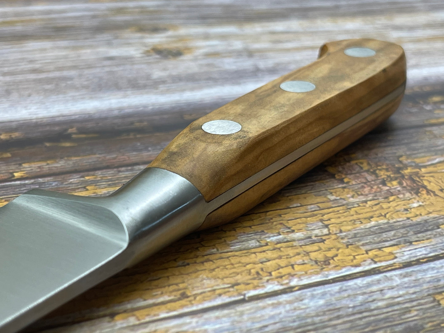K Sabatier Slicing Knife 250mm - CARBON STEEL - OLIVE WOOD HANDLE