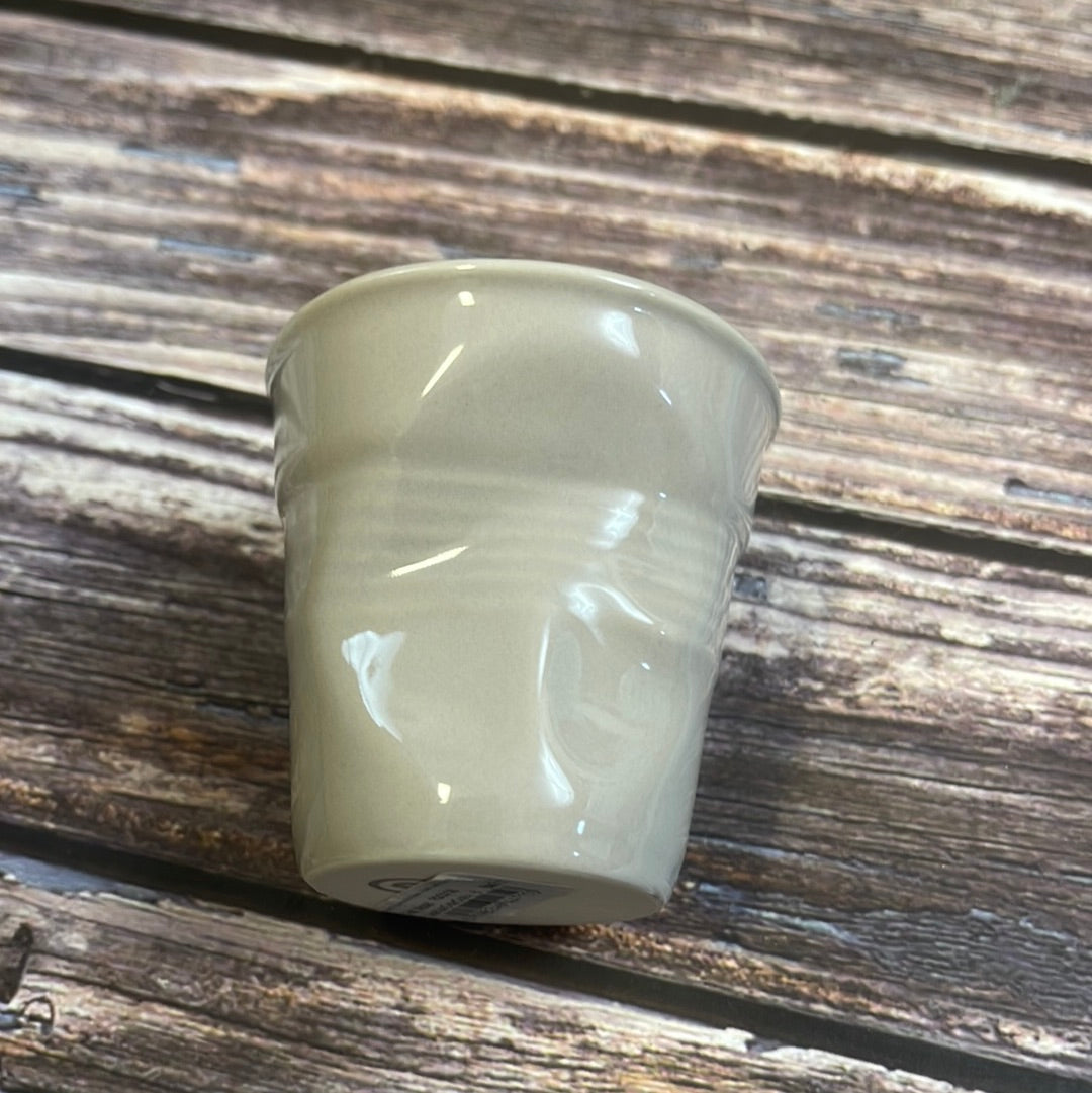 Revol Froissés Espresso Cup 80ml Set of 6 - Taupe