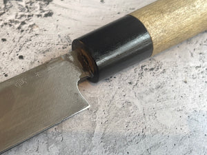 Vintage Japanese Yanagiba Knife 220mm Made in Japan 🇯🇵 Carbon Steel 582
