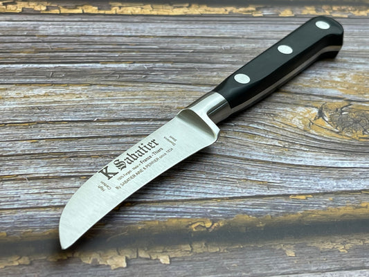 K Sabatier Authentique Curbed Paring Knife 8cm - High Carbon Steel