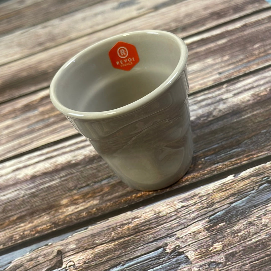 Revol Froissés Espresso Cup 80ml Set of 6 - Taupe