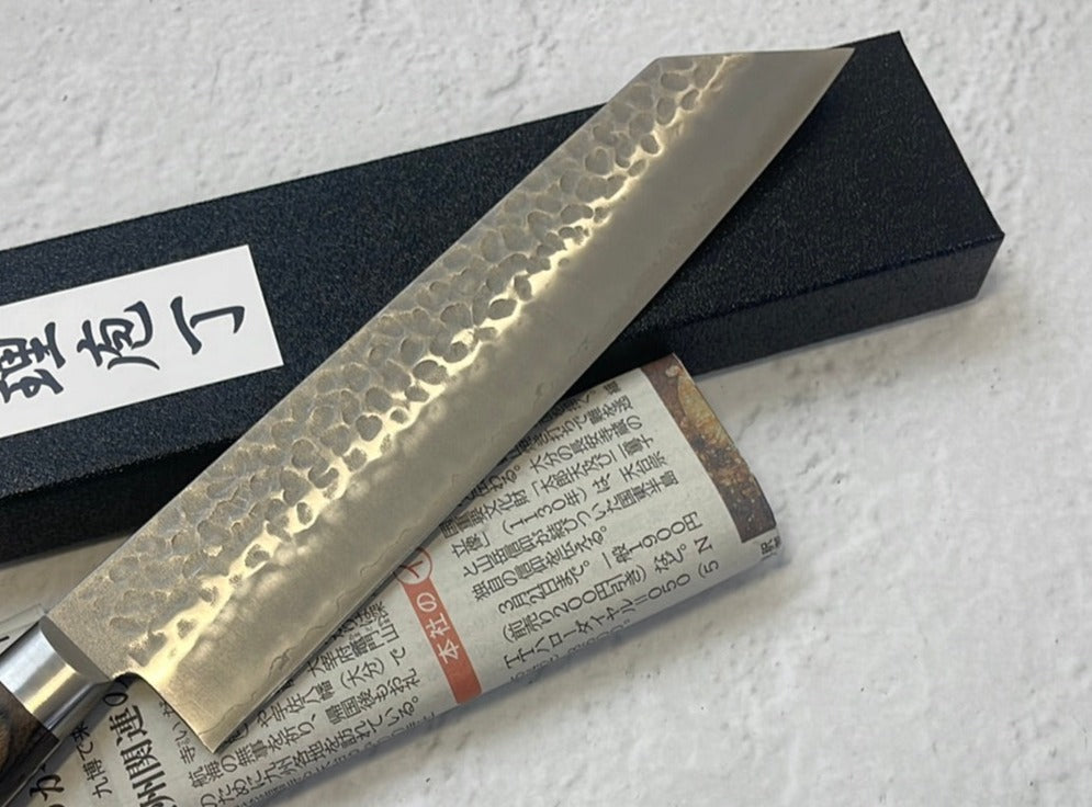 Tsunehisa AUS-8 Tsuchime Kiritsuke Knife 210mm Brown Pakka Wood - Made in Japan 🇯🇵