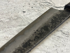 SanMai Petty 150mm Kurouchi Etched, Amboyna Burl & Rosewood Handle by Kitchen Knives ID