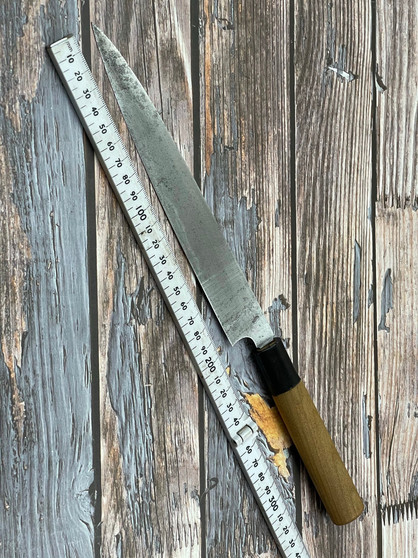 Vintage Japanese Yanagiba Knife 200mm Made in Japan 🇯🇵 Carbon Steel 95