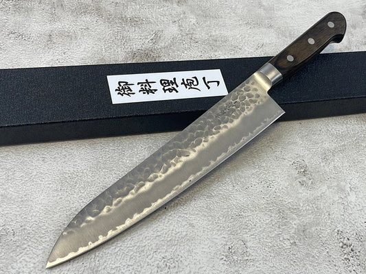 Tsunehisa Aokami Super Gyuto 240mm Brown Pakka Wood Handle - Made in Japan 🇯🇵