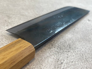 Tsukasa Shiro Kuro 150mm Nakiri - Shirogami Steel - Oak Octagnon Handle