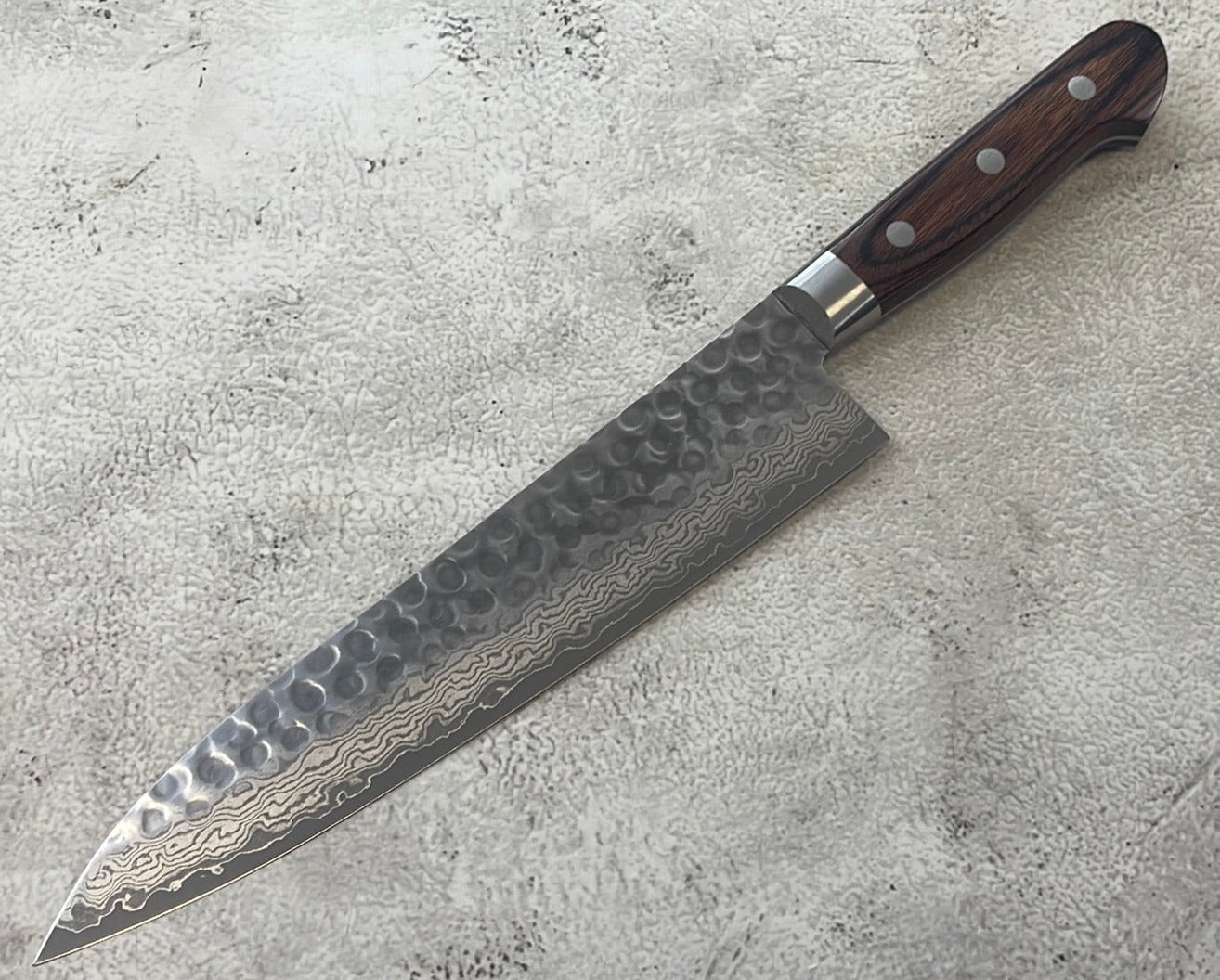 Tsunehisa VG10 Brown Pakka Gyuto Knife 210mm - Made in Japan 🇯🇵