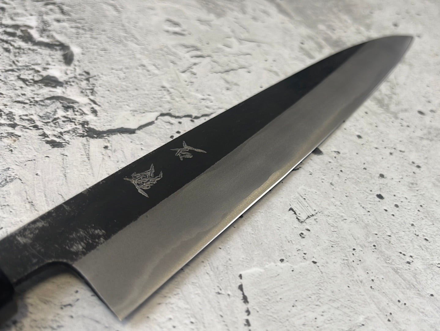 Yoshimune Sujihiki Kurouchi 240 mm (9.4 in) Aogami (Blue) #2 Double-Bevel