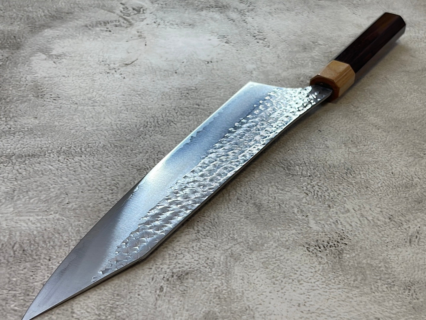 Yu Kurosaki R2(SG2) Hammered SENKO-EI WA RS8H Japanese Gyuto 240mm with Brown-Ring Octagonal Handle