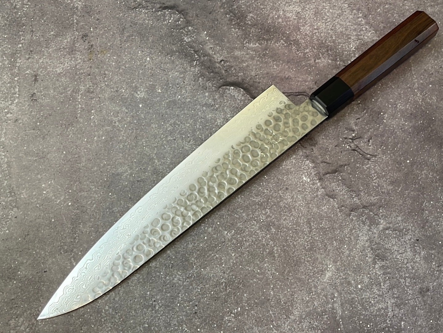 Yoshimune Gyuto Damascus Hammered Finish Knife 240 mm (9.4 in) Stainless clad Aus10