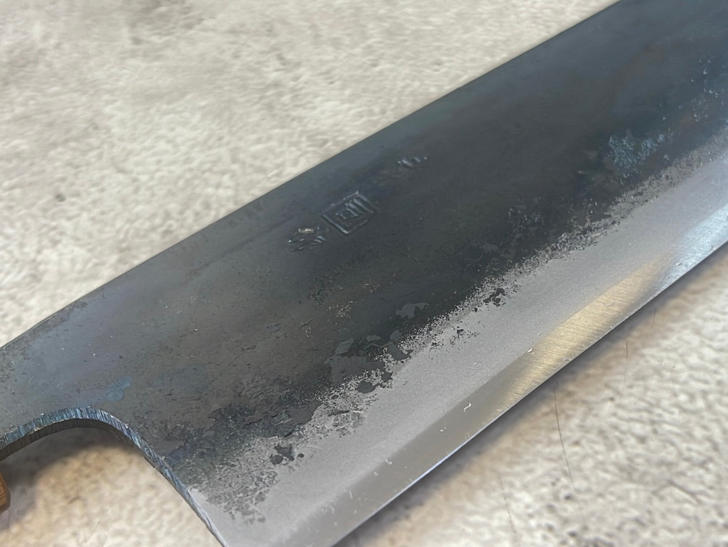 Tsukasa Shiro Kuro 180mm Nakiri - Shirogami Steel - Oak Octagnon Handle