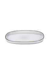 Load image into Gallery viewer, CARACTÈRE Service Oval Plate 35cm White Cumulus