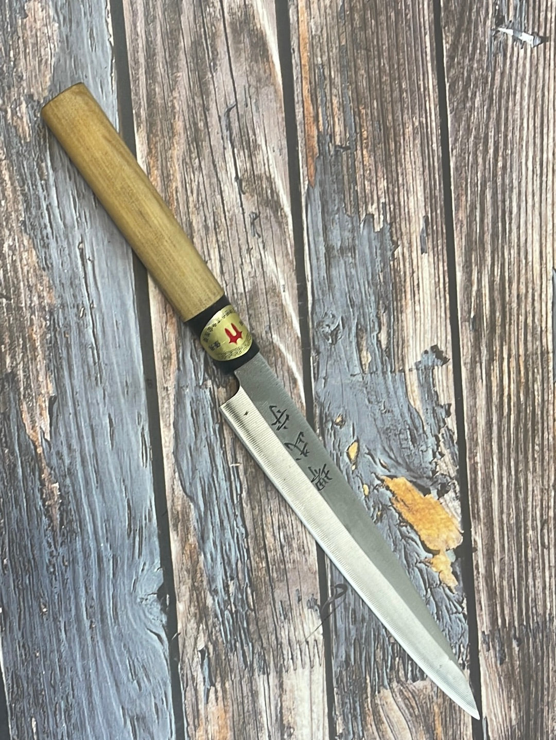 Vintage Japanese Yanagiba Knife 200mm Made in Japan  🇯🇵 Carbon Steel 877