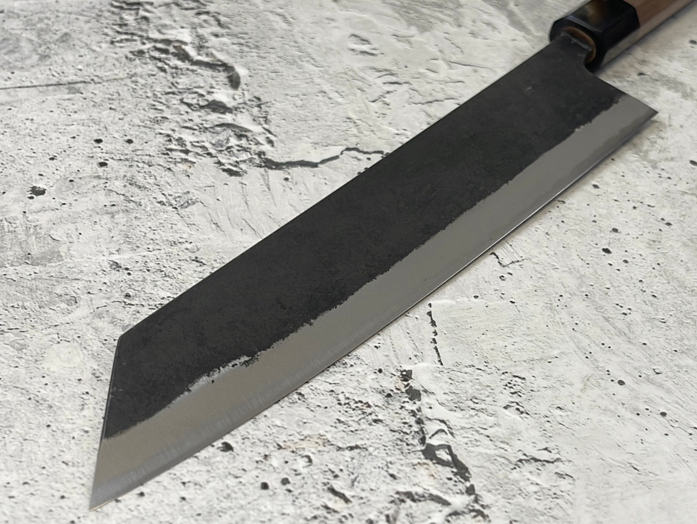 Yoshimune Kiritsuke Kurouchi 240 mm (9.4 in) Aogami (Blue) #2 Double-Bevel