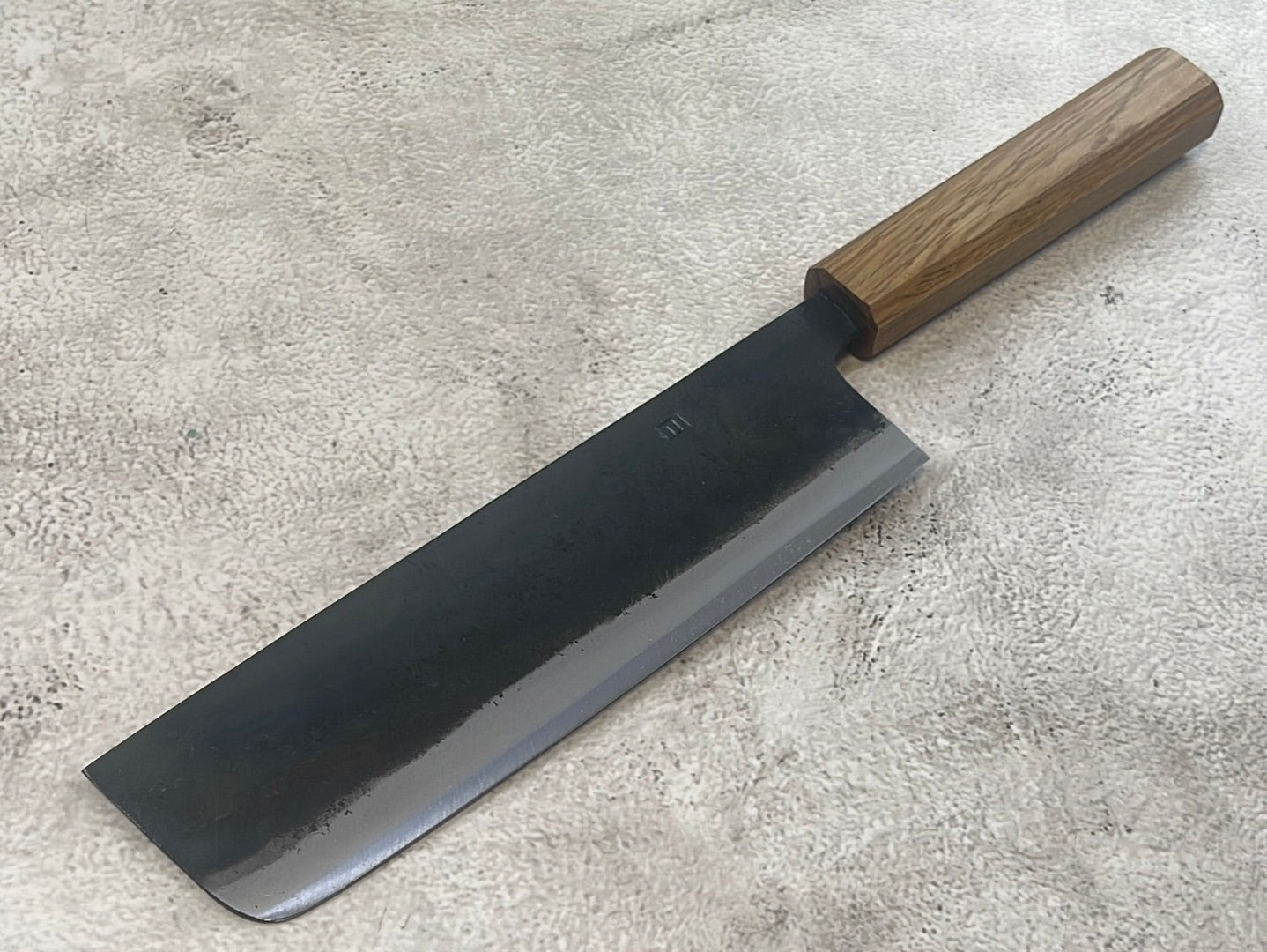 Tsukasa Shiro Kuro 165mm Nakiri - Shirogami Steel - Oak Octagnon Handle
