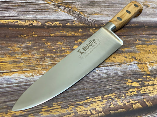 K Sabatier Chef Knife 200mm - HIGH CARBON STEEL - OLIVE WOOD HANDLE