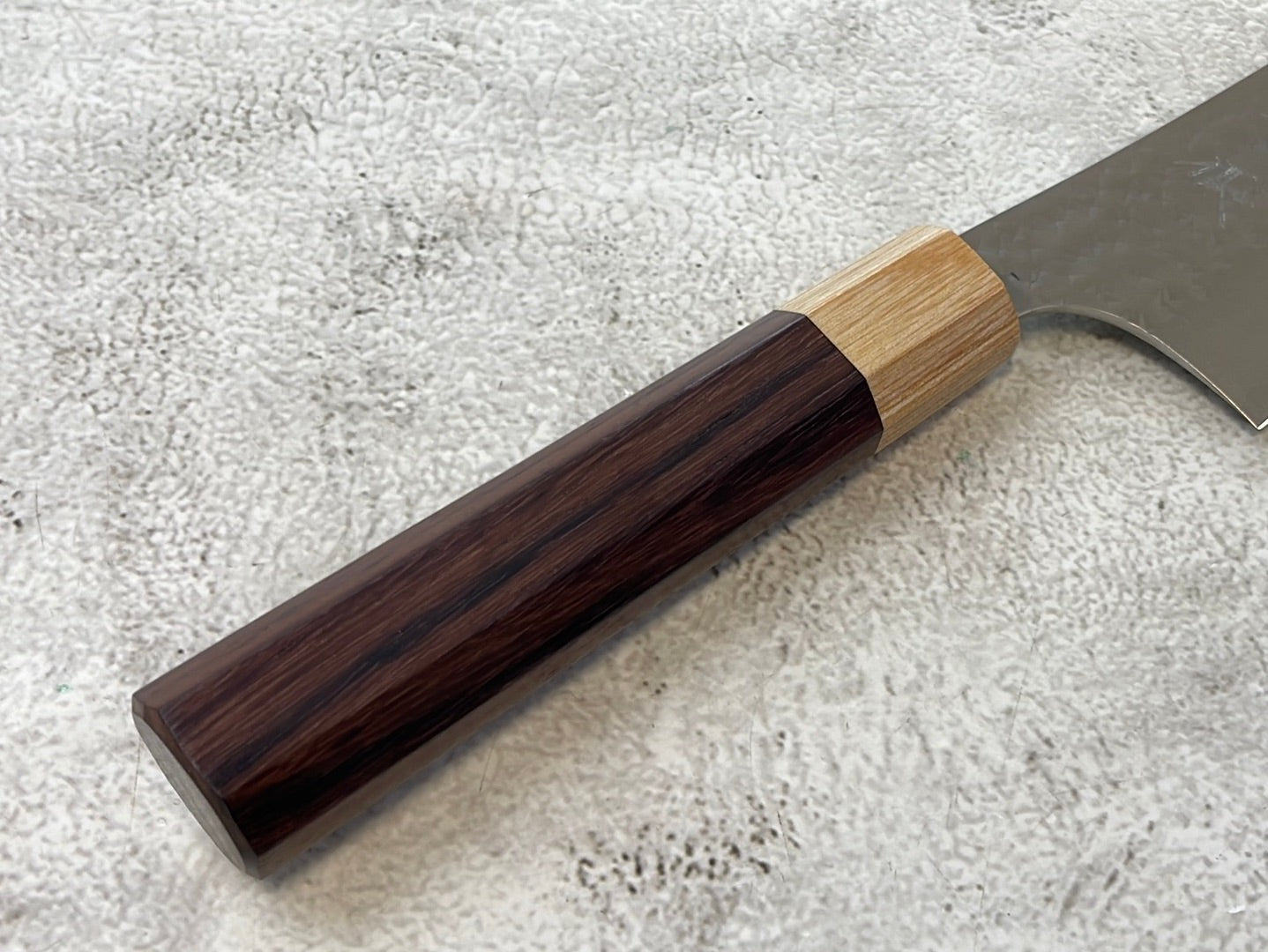 Yu Kurosaki R2(SG2) Hammered SENKO-EI WA RS8H Japanese Gyuto 210mm with Brown-Ring Octagonal Handle