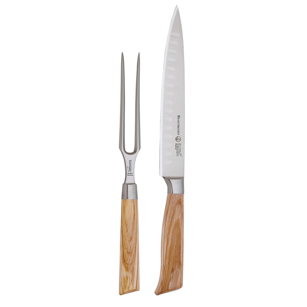 MESSERMEISTER Oliva Elité 2 Piece Carving Set | Olive Wood Handle Made in Germany