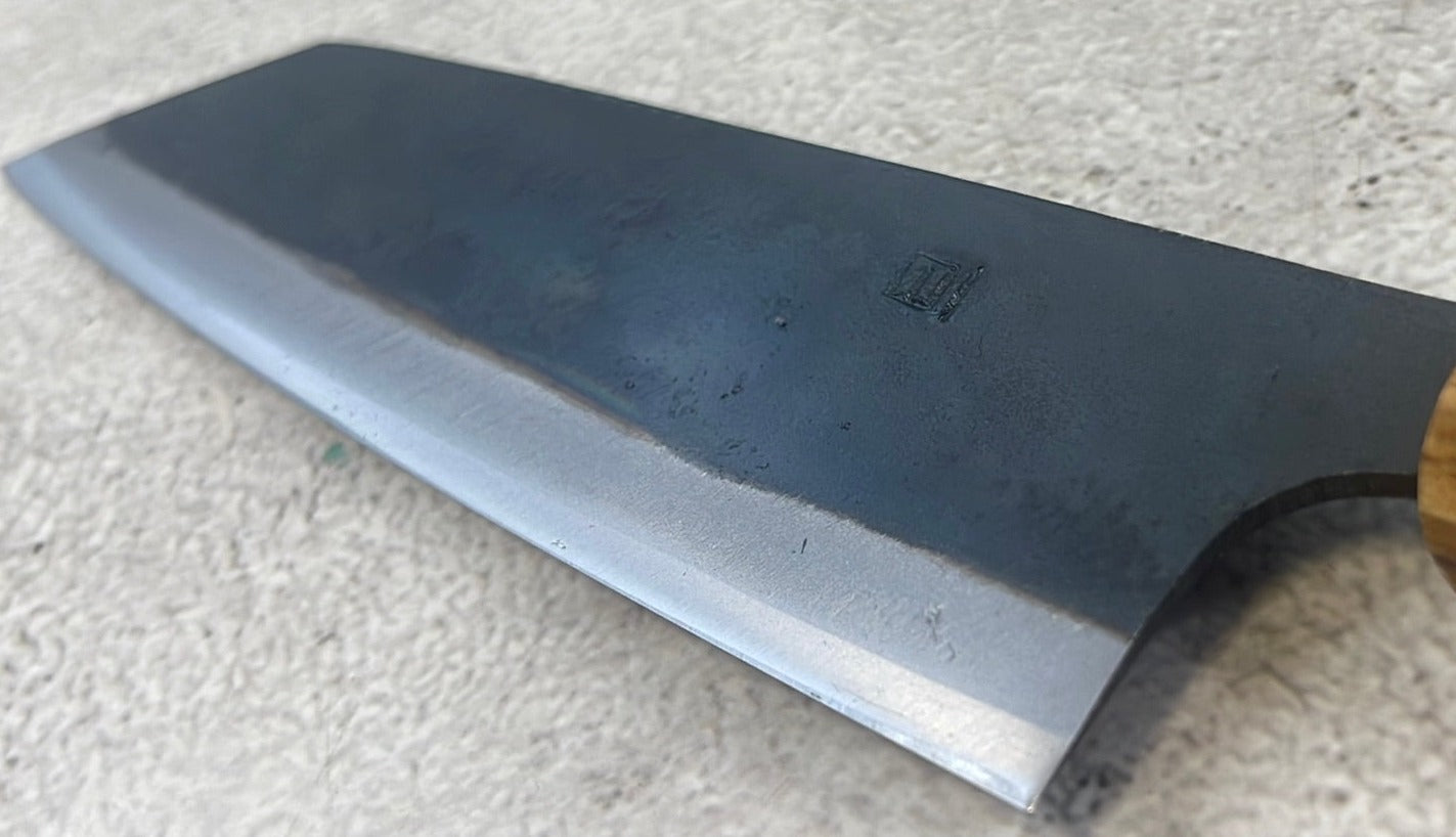 Tsukasa Shiro Kuro 150mm Bunka- Shirogami Steel - Oak Octagnon Handle
