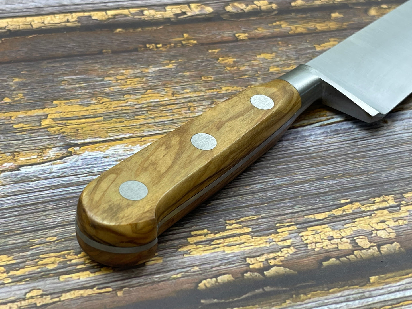 K Sabatier Chef Knife 200mm - CARBON STEEL - OLIVE WOOD HANDLE